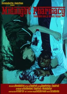 Poster from the short film Midnight Pharmacy, filmed with Canon Cinema Cameras by London Cinematographer / DoP Ariel Artur.
