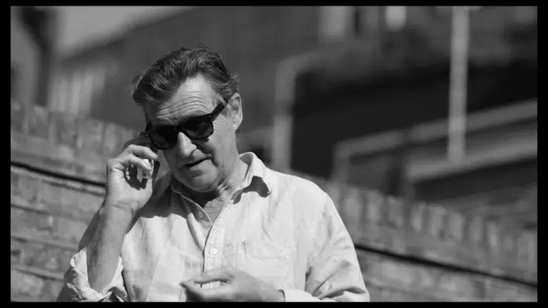 Black and white shot with negative space from the feature film The New Normal, filmed with Canon Cinema Cameras by London Cinematographer / DoP Ariel Artur, graded by Michał Herman.